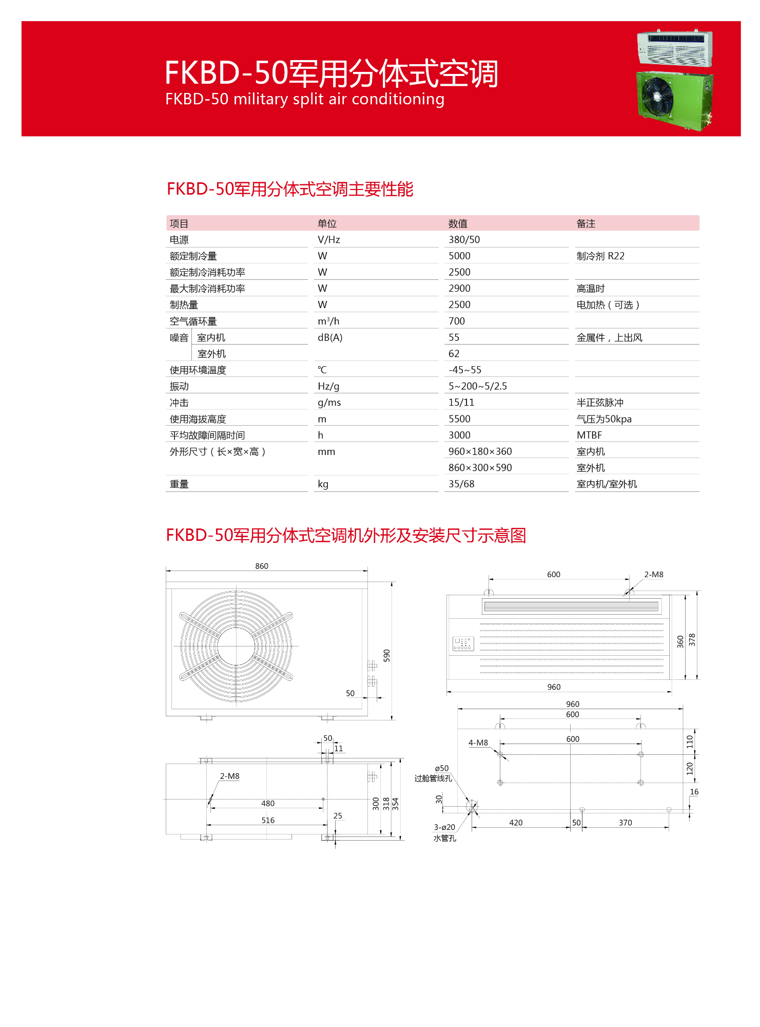 FKBD-50分体空调