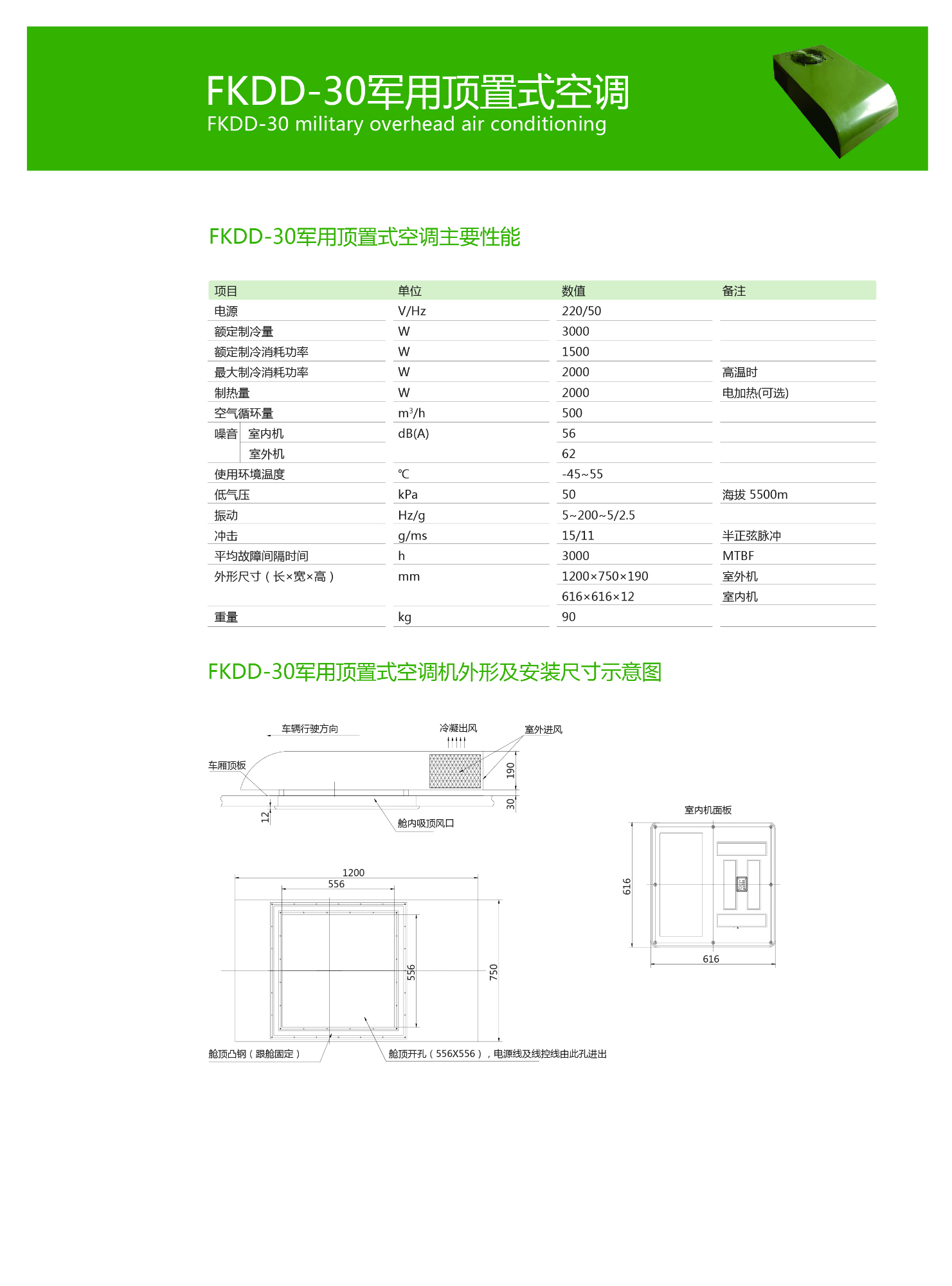 FKDD-30顶置空调