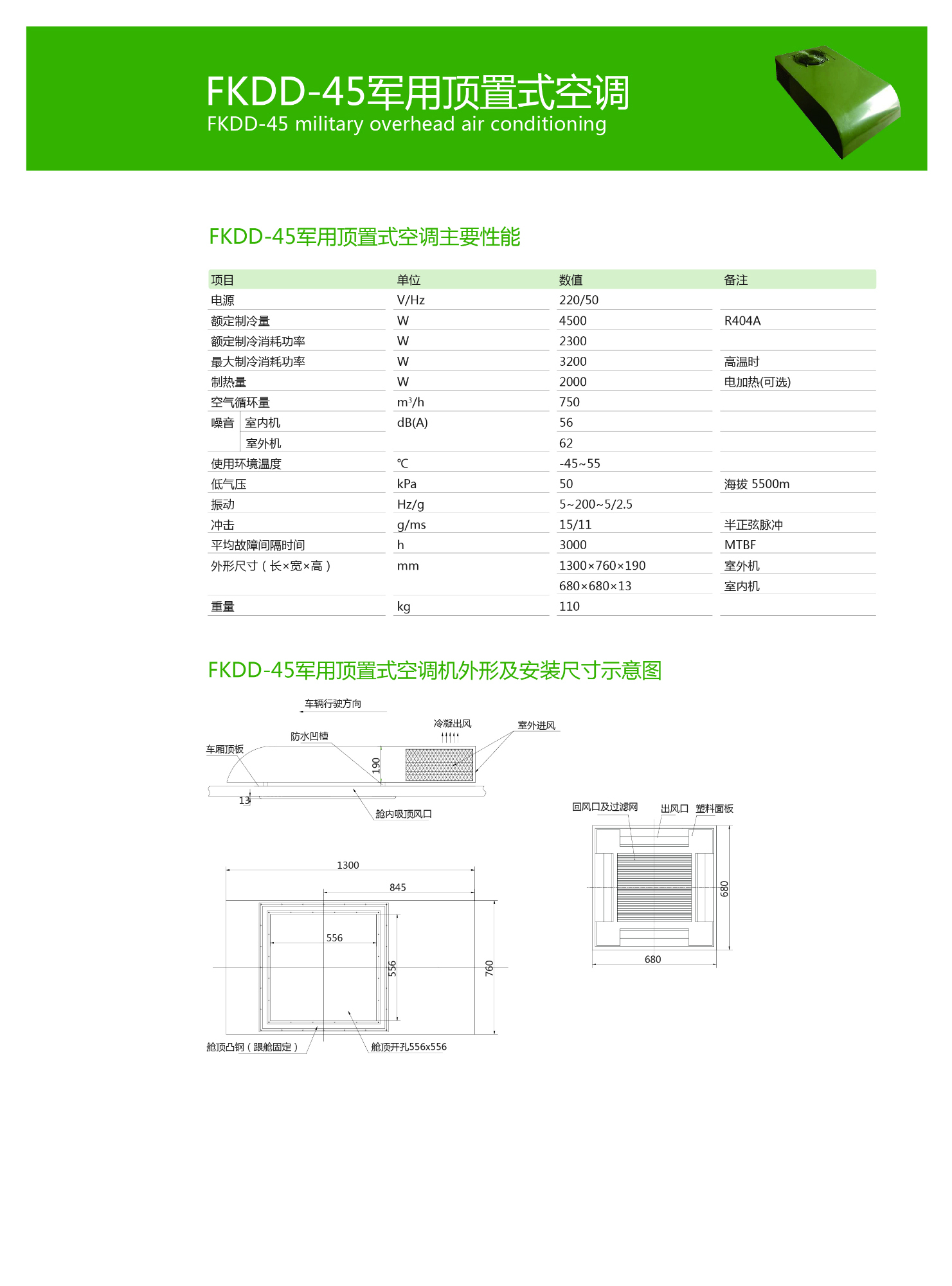 FKDD-45顶置空调