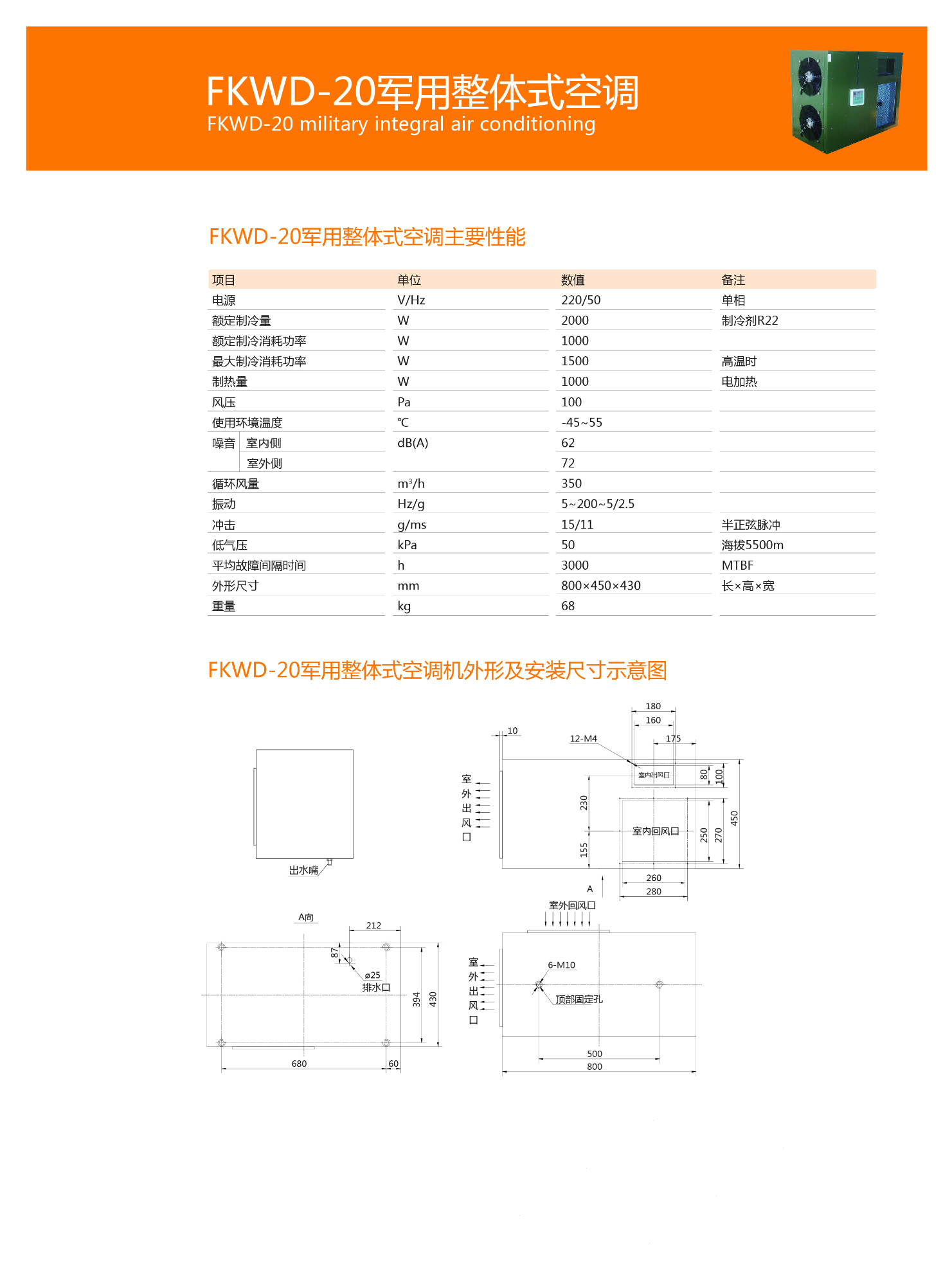 FKBD-20分体空调