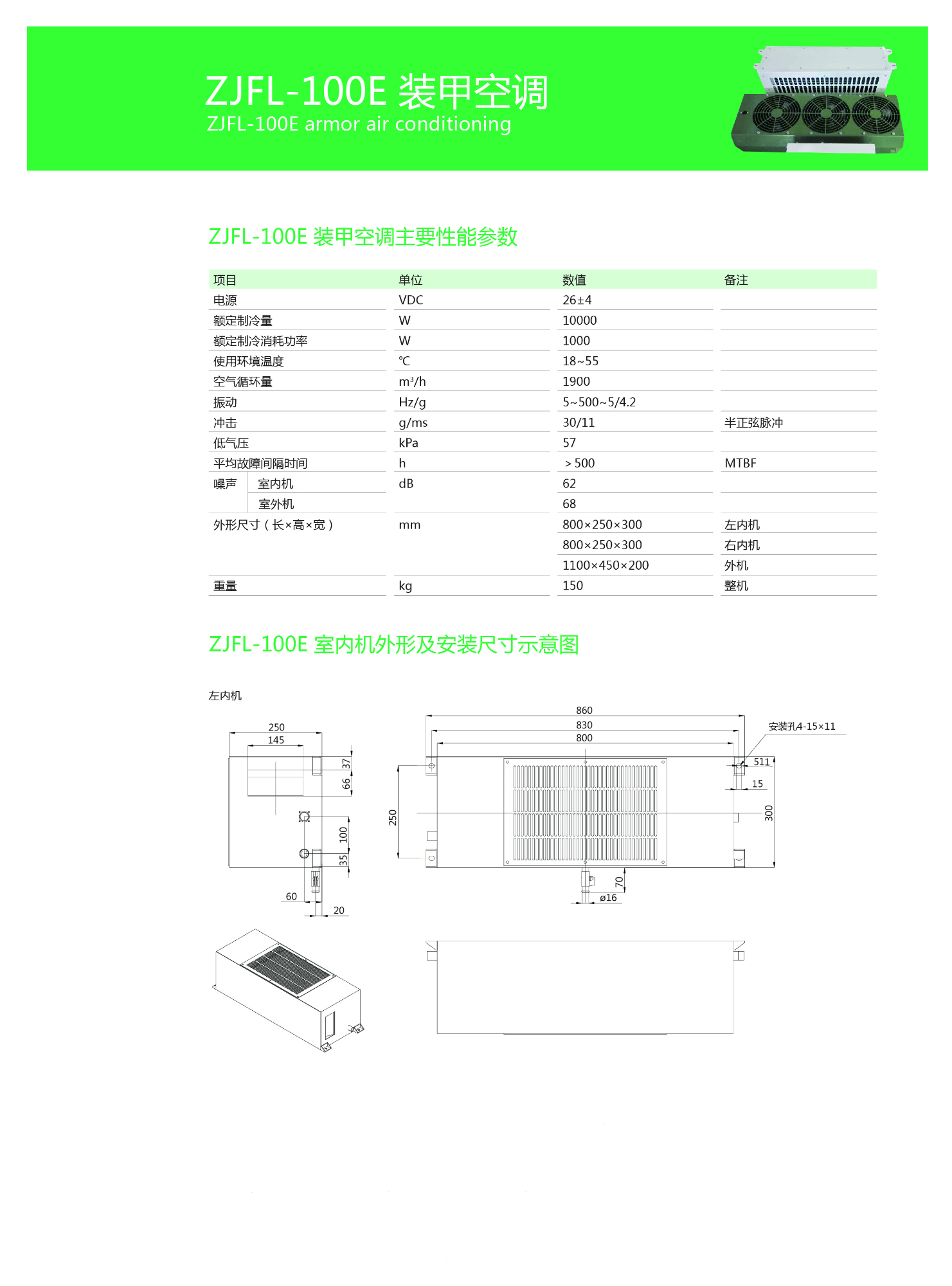 ZJFL-100装甲空调