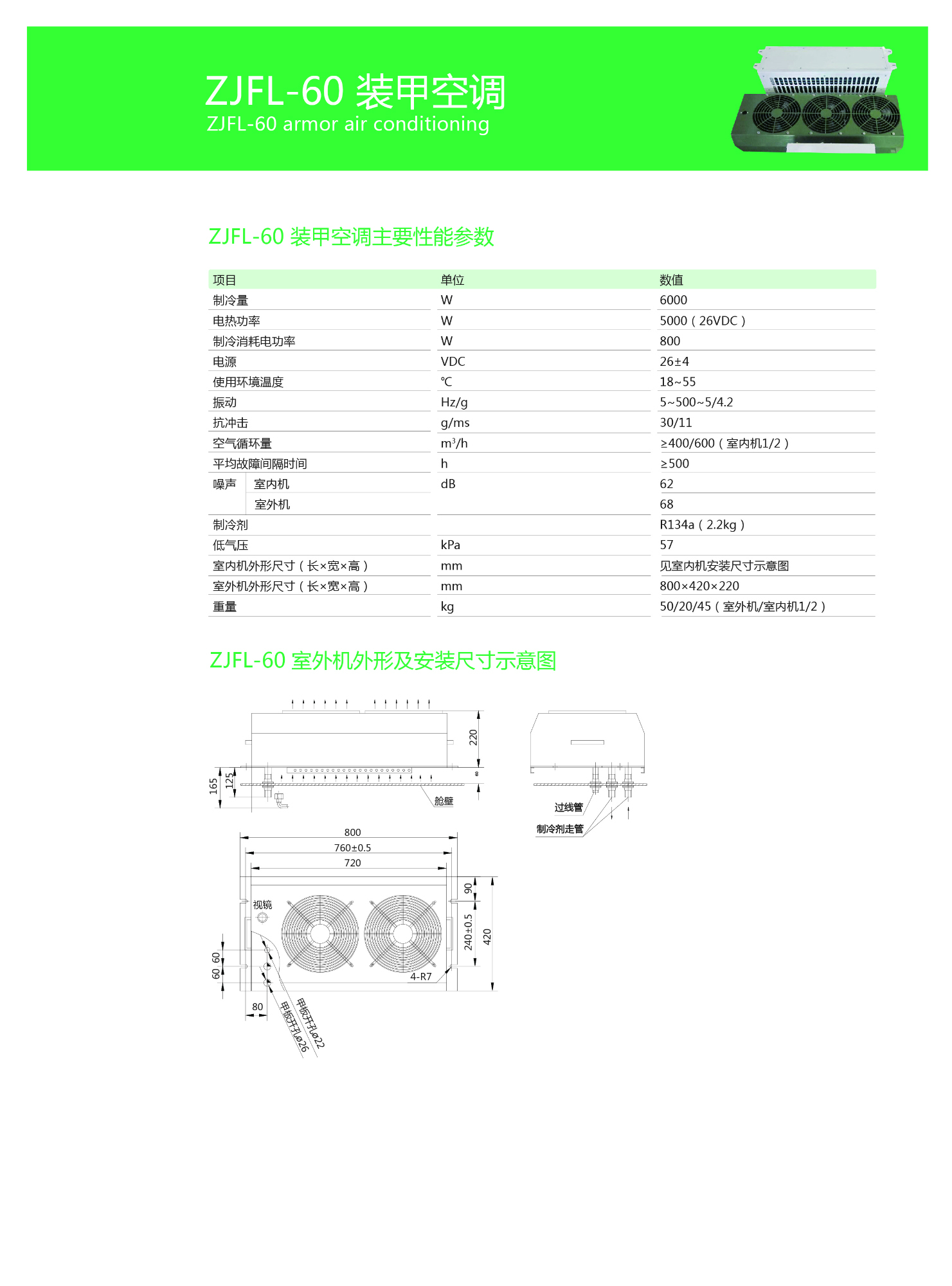 ZJFL-60装甲空调