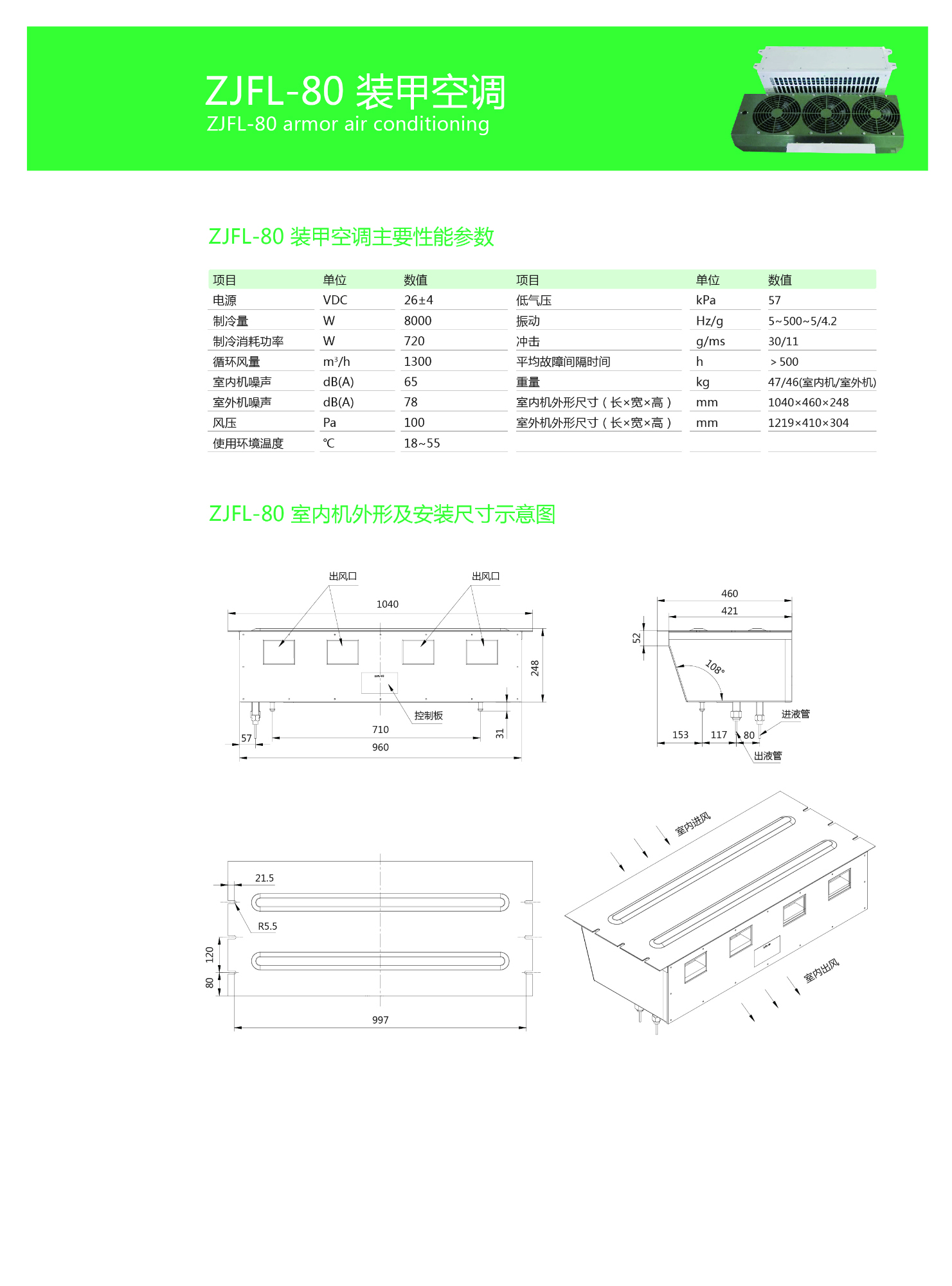 ZJFL-80装甲空调